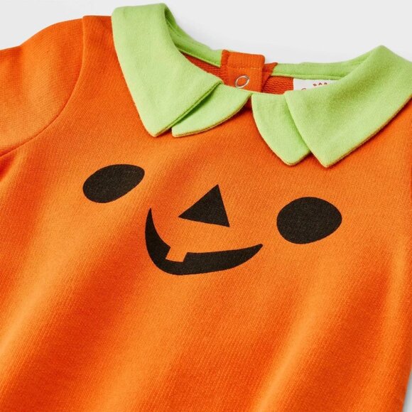 Baby Halloween Pumpkin Face Romper & Leggings Set Size 3/6 6/9 12 18 Months NWT - Picture 3 of 3